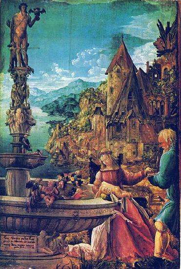Albrecht Altdorfer Rest on the Flight into Egypt Norge oil painting art